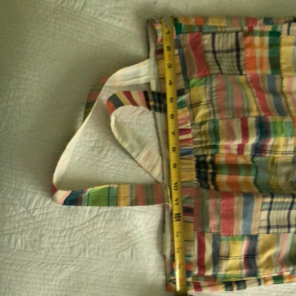 J. Crew vintage madras adjustable strap or halter tie style tank top FIRM price - Picture 11 of 11